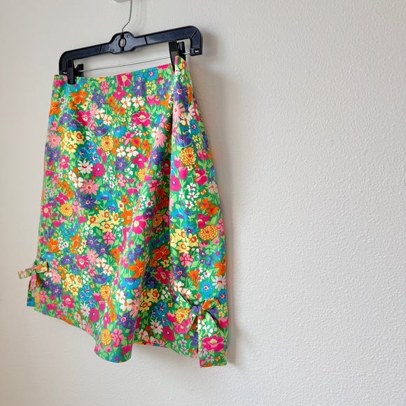 Lilly Pulitzer Bright Floral Women's Side Bow Skirt Golf Preppy Vacation Size 12 - Picture 3 of 11
